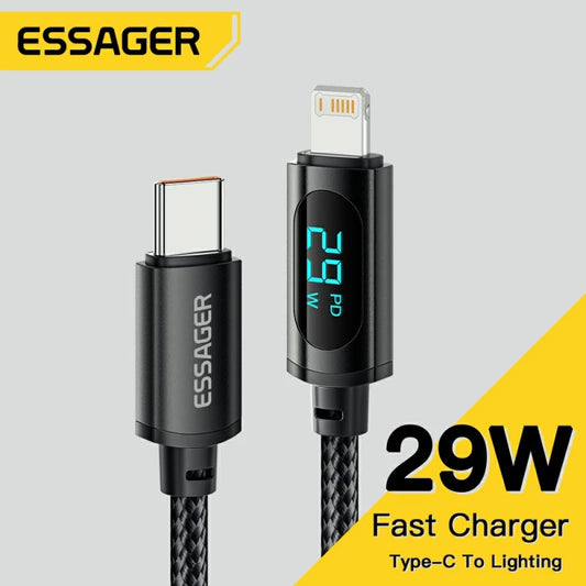 USB Type C Cable for Iphone 14 13 12 11 Pro Max XS Xr PD 29W Fast Charge Charger Lightning Wire Cord for Ipad Macbook